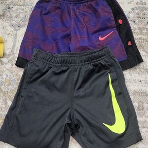 Nike Kids' Black & Purple Shorts Set Sz 3-4Y